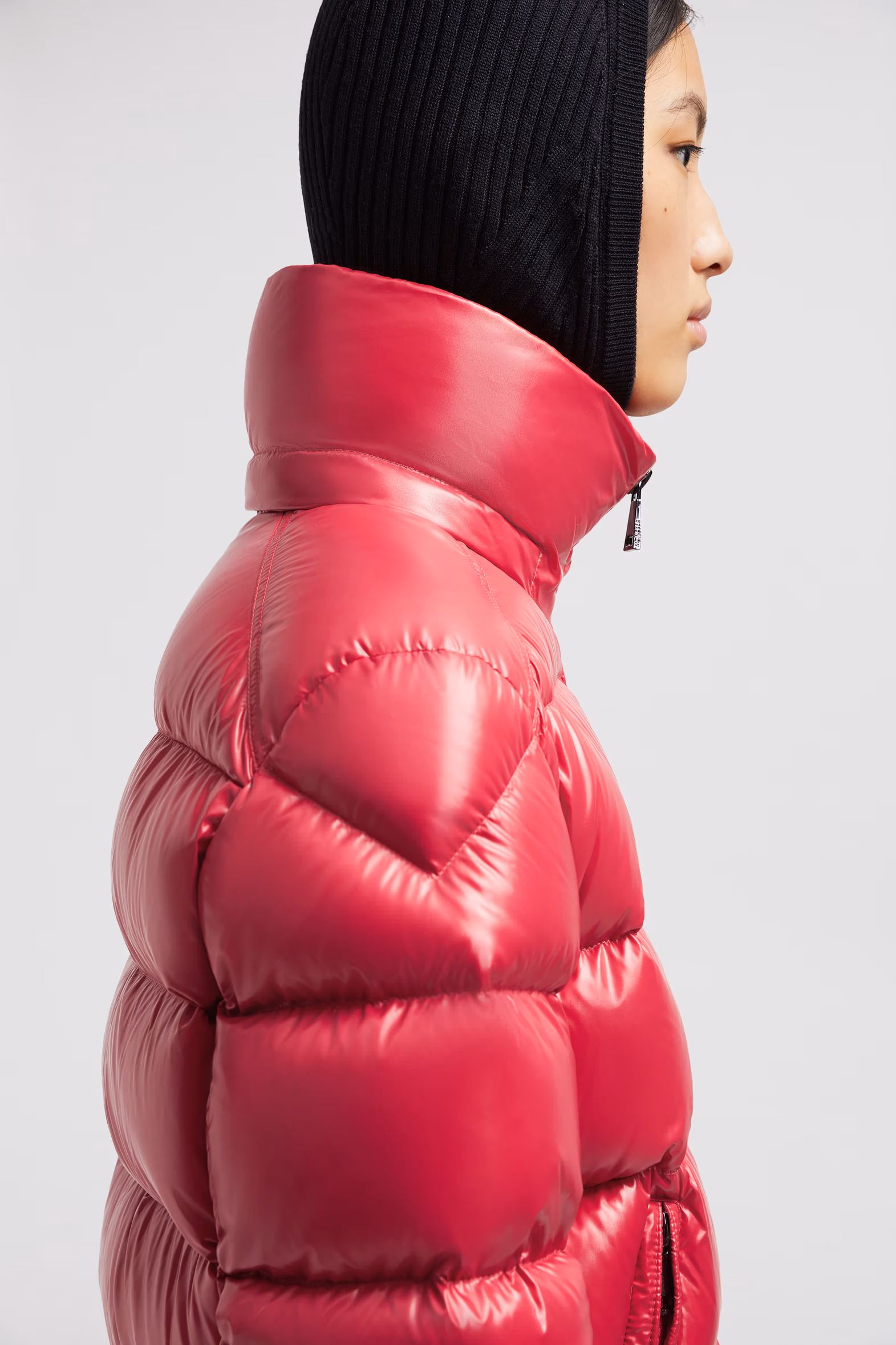Plumífero corto con capucha Maire Mujer Rojo coral Moncler 8